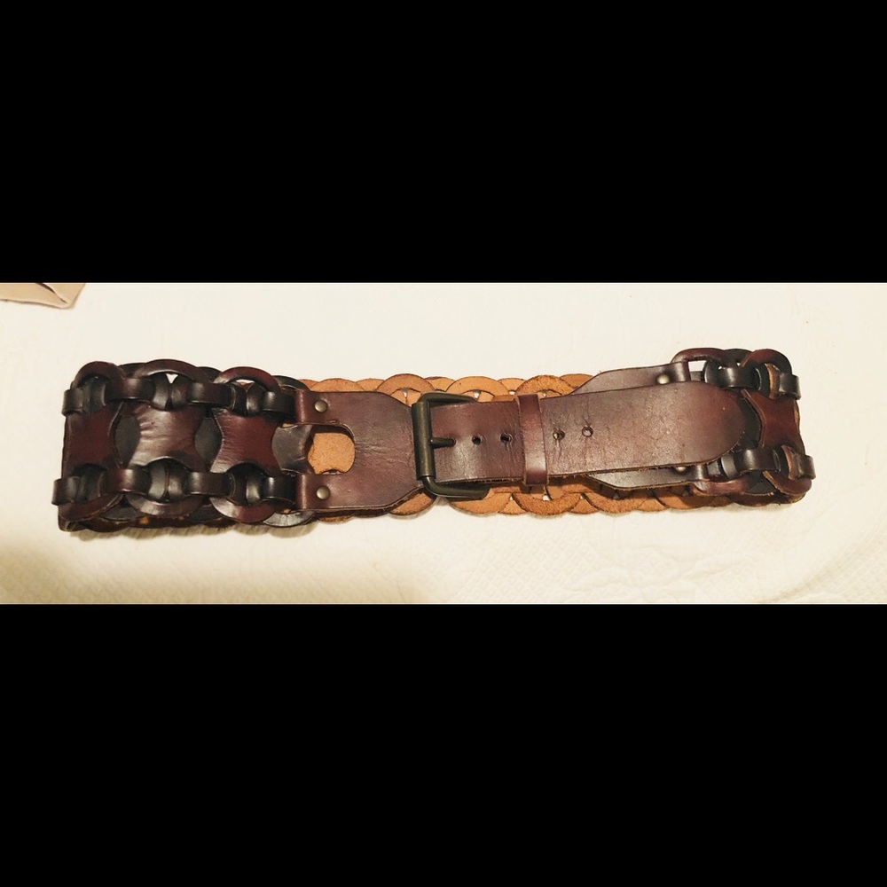 Genuine Leather Belt-Dark brown and Mahogany
